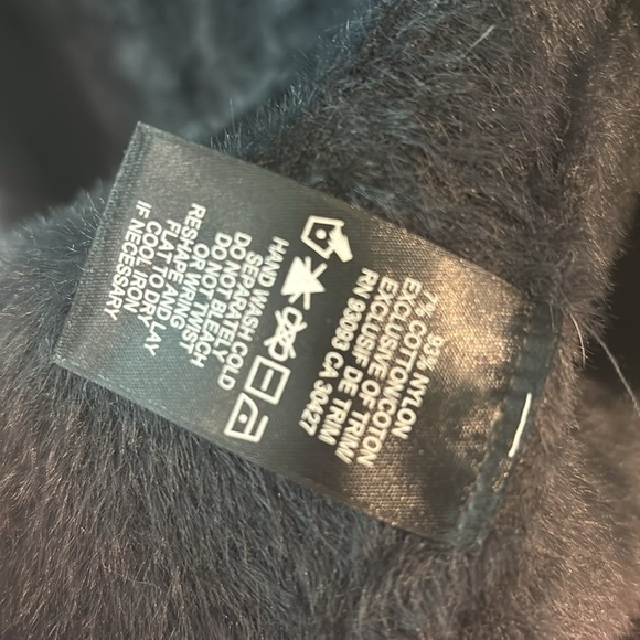 NIC+ZOE Grey Furry Cardigan with Embellished rhinestones - Picture 5 of 5